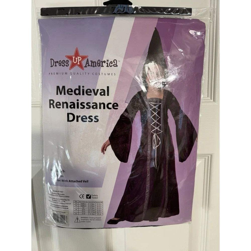 Dress-Up-America‎ Medieval Princess Costume - Renaissance Dress & Hat for Girls